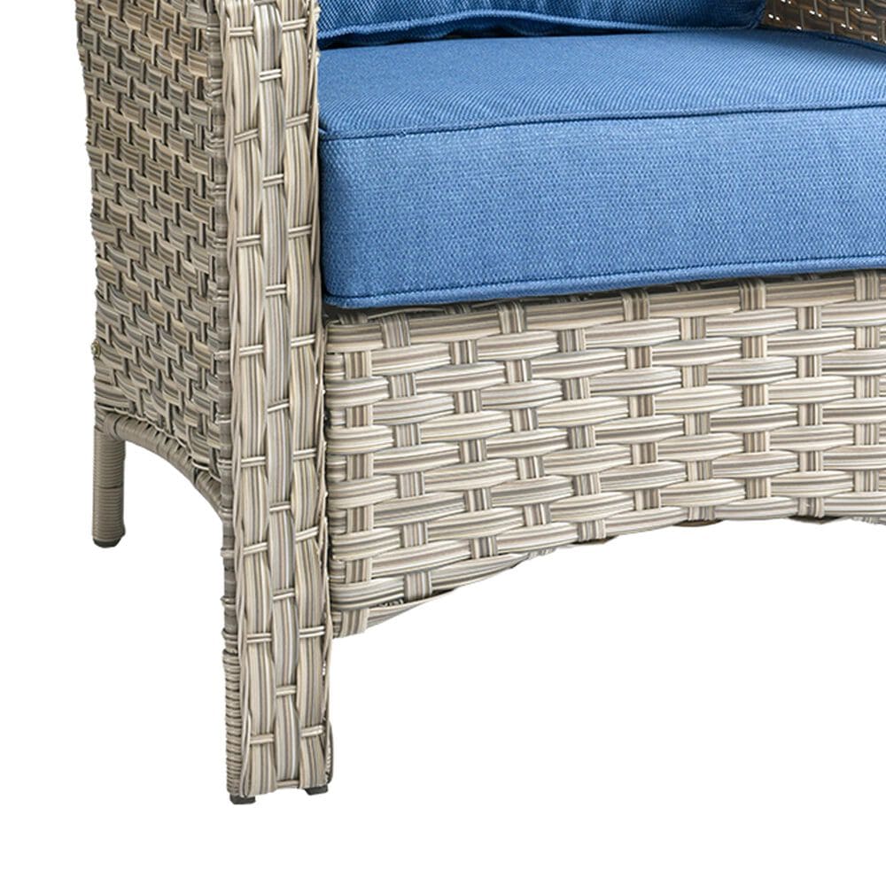 HOMLUX Outdoor Arm Chair in Diamond Blue (Set of 2), , large