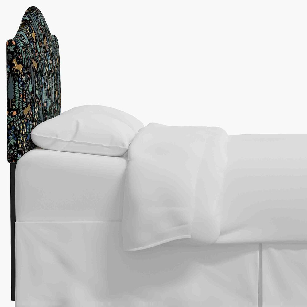 Skyline Furniture Mayfair King Headboard in Menagerie Black, , large