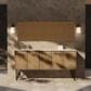 Lexora Home Lancy 72" Double Bathroom Vanity in Rustic Acacia with 2 cm White Cultured Marble Top and Rectangular Sinks, , large