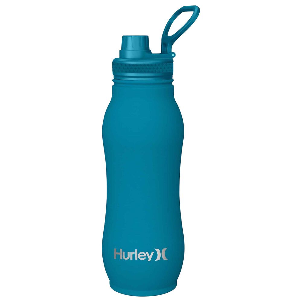 Hurley 32 Oz Hourglass Bottle with Chug Cap Solid in Deep Teal, , large