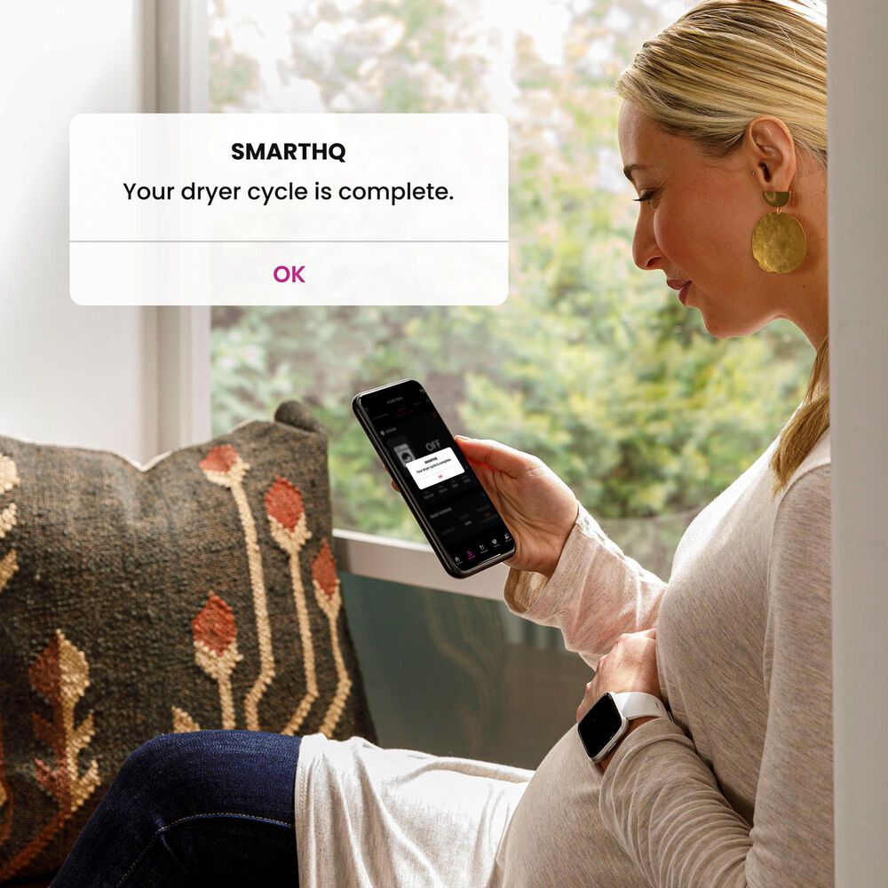 GE Profile 7.4 Cu. Ft. Gas Dryer with Sanitize Cycle and Sensor Dry in Diamond Gray, , large