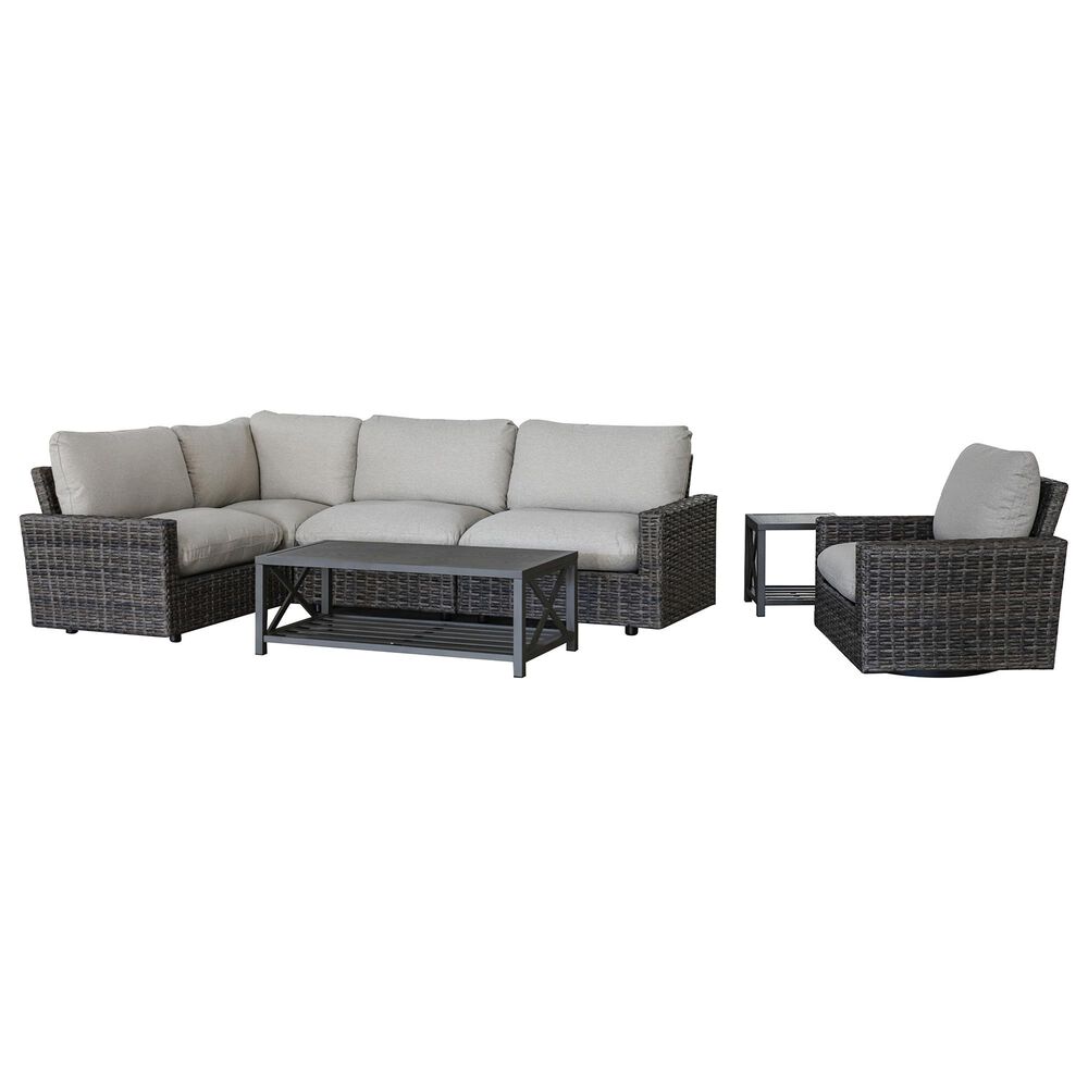 Summit Home Thomas 7-Piece Patio Conversation Set in Gray, , large