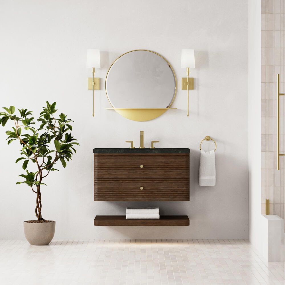 James Martin Allamari 36" Single Bathroom Vanity in Sable with 3 cm Phantome Eclos Top and Rectangular Sink, , large