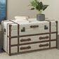 Maple and Jade 2-Drawer Coffee Table in Cream and Brown, , large