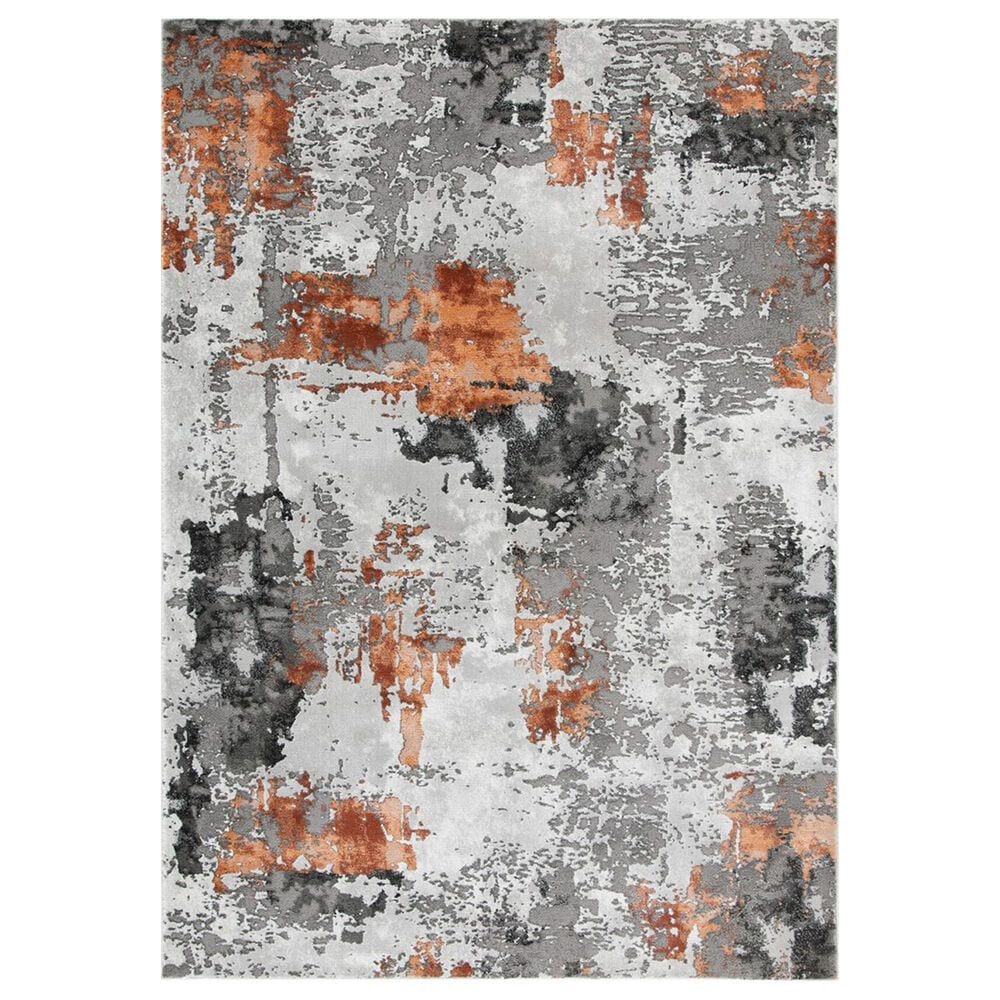 Safavieh Craft CFT820P 6"7" x 9" Grey and Orange Area Rug, , large