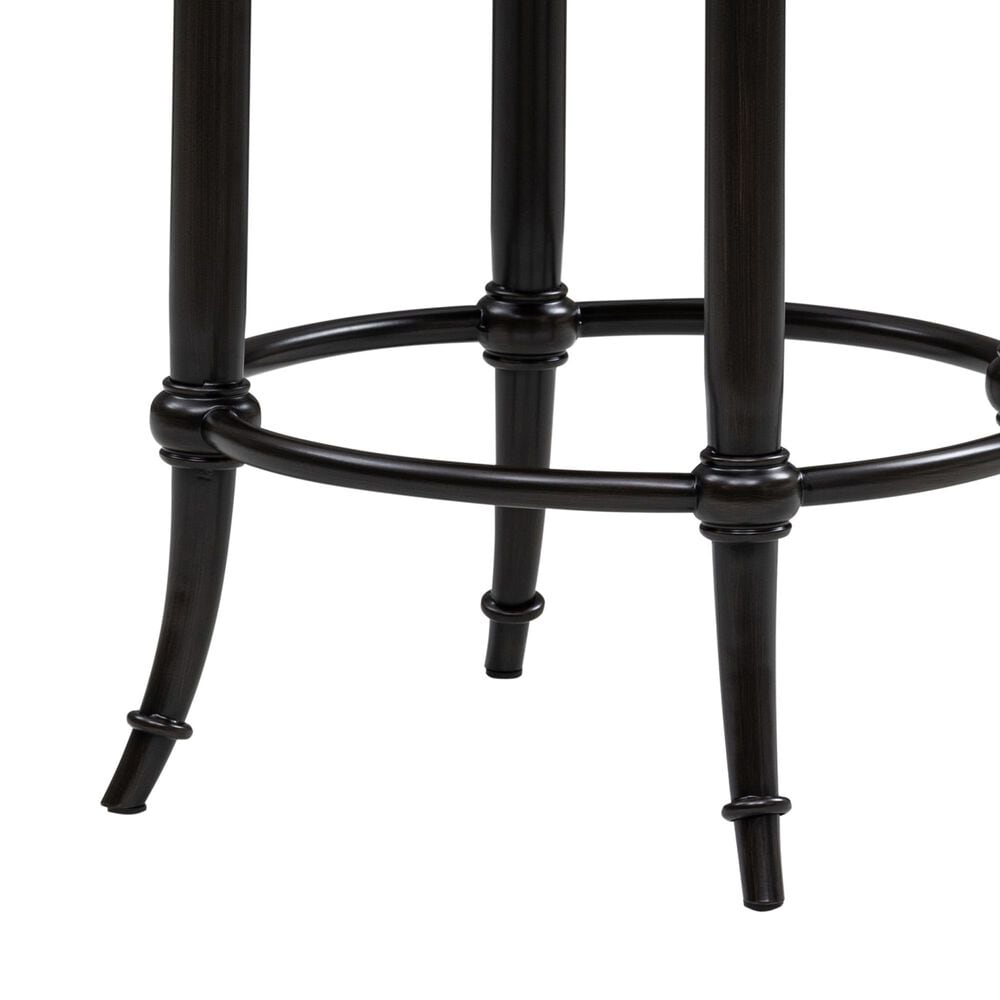 Armen Living Otis Counter Height Stool with Night Life Blue Upholstery in Dark Brown, , large