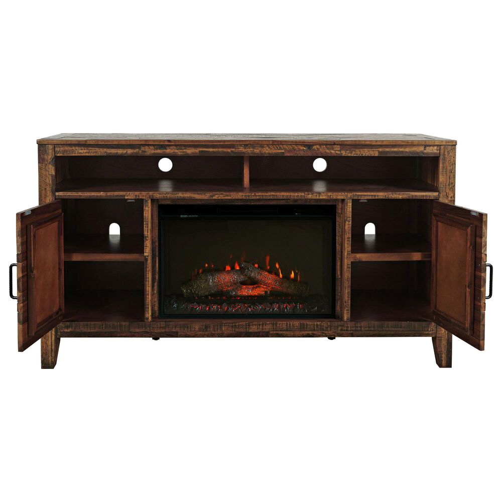 Jofran Painted Canyon 60&quot; Electric Fireplace Media Console in Cannon Valley, , large