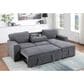 Modern Market Stationary Sofa Bed with Reversible Chaise in Light Grey, , large