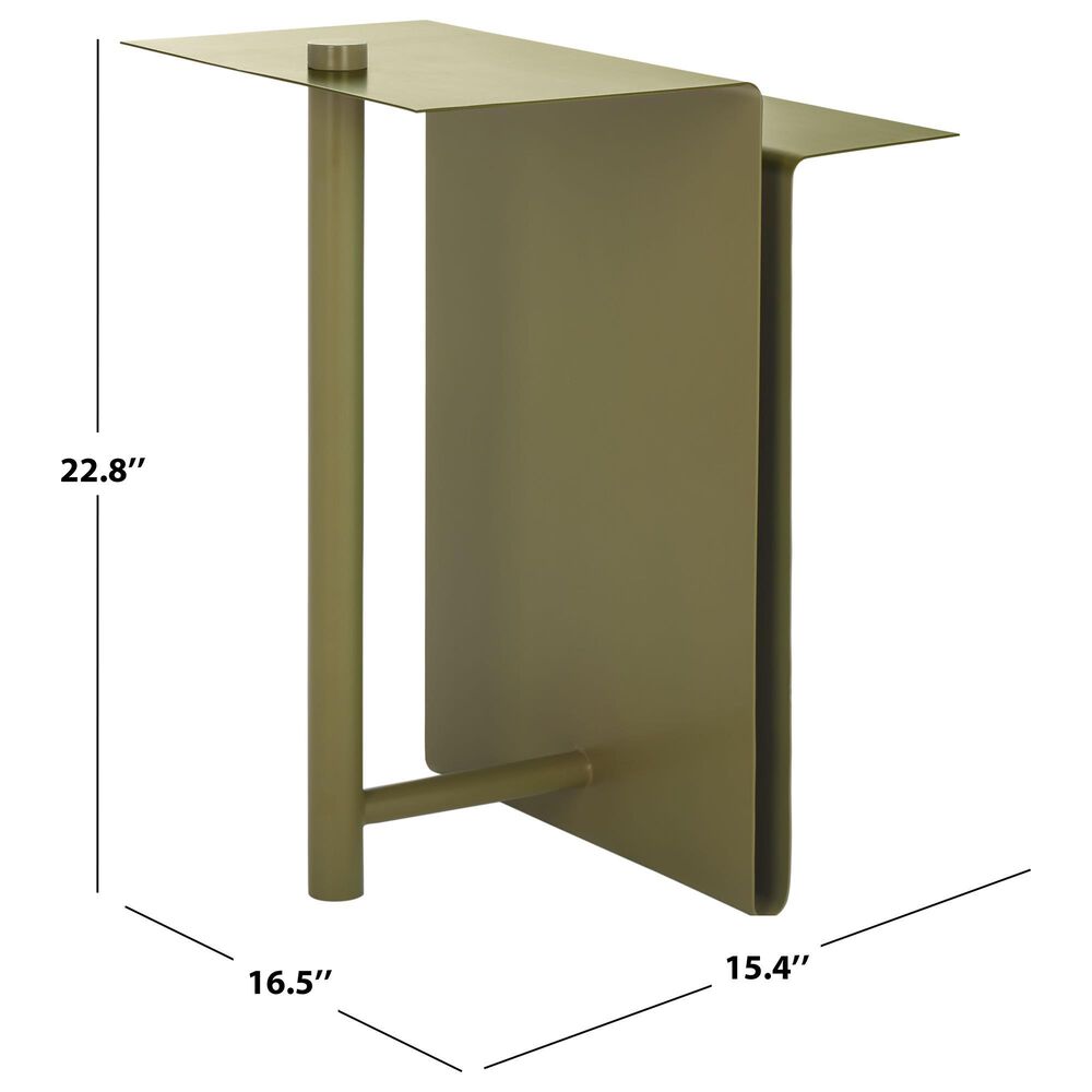 Safavieh Aldwyn Metal Accent Table in Olive Green, , large