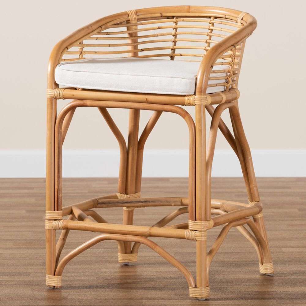 Baxton Studio Maverick Counter Stool in Natural Brown, , large