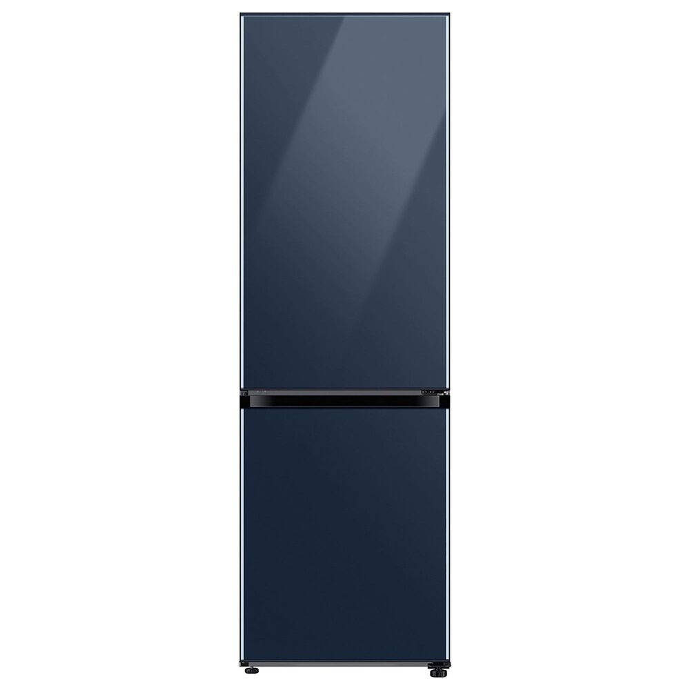 Samsung 12 Cu. Ft. Bespoke Bottom Freezer Refrigerator with Flexible Design - Navy Glass Panels Included, , large