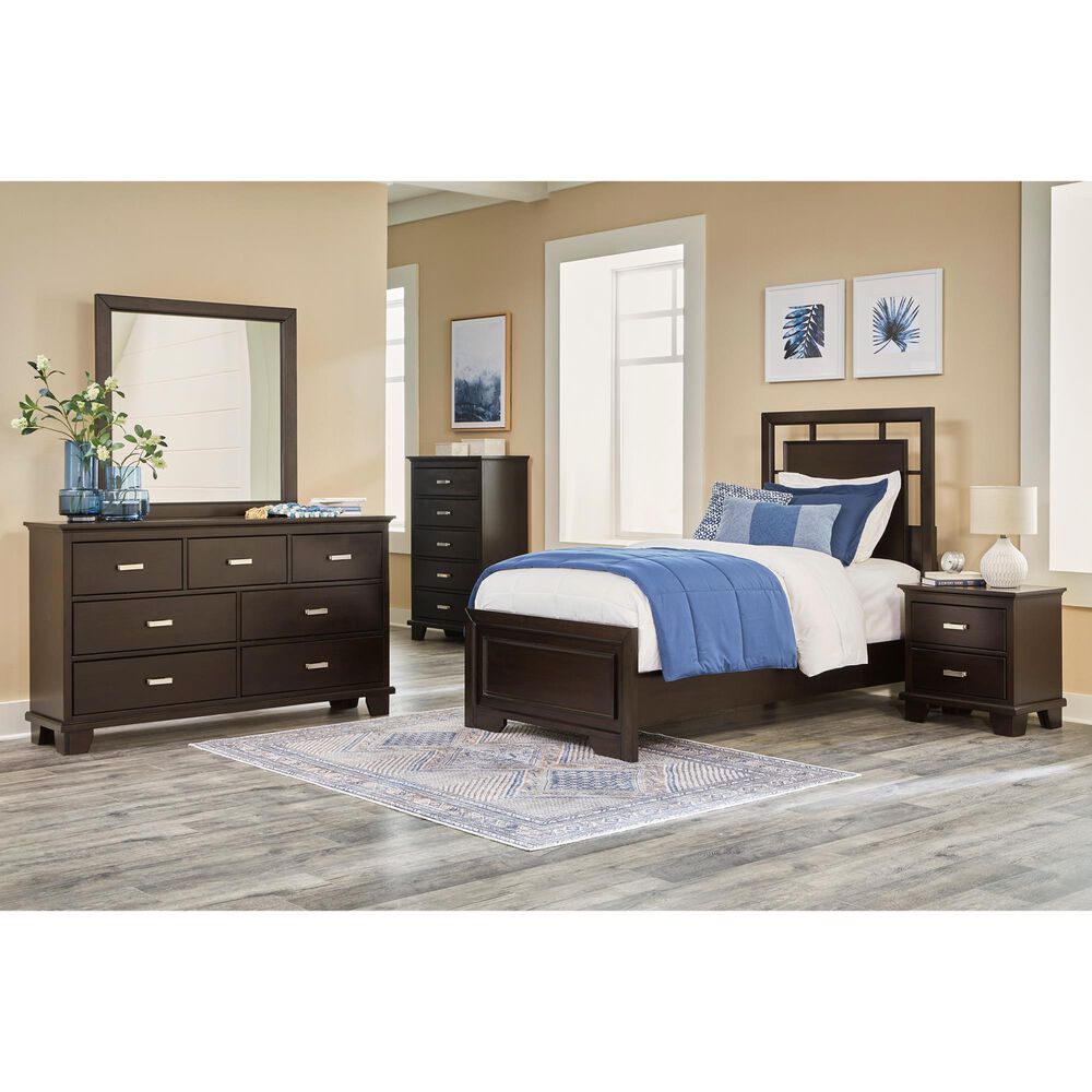 Ashley Covetown 5-Drawer Chest in Dark Brown, , large