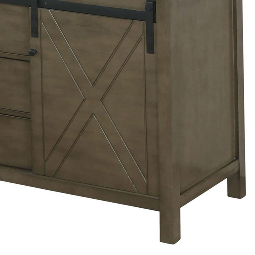 Lexora Home Marsyas 60&quot; Double Bathroom Vanity in Rustic Brown with 2 cm White Cultured Marble Top and Rectangular Sinks, , large