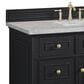 James Martin Vanities Lorelai 48" Single Vanity in Black Onyx with 3 CM Victorian Silver Quartz Top, , large