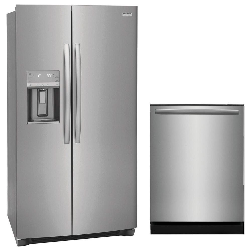 Frigidaire Gallery 2-Piece Kitchen Package with 36" Standard Depth Side by Side Refrigerator and 24" Dishwasher in Stainless Steel, , large