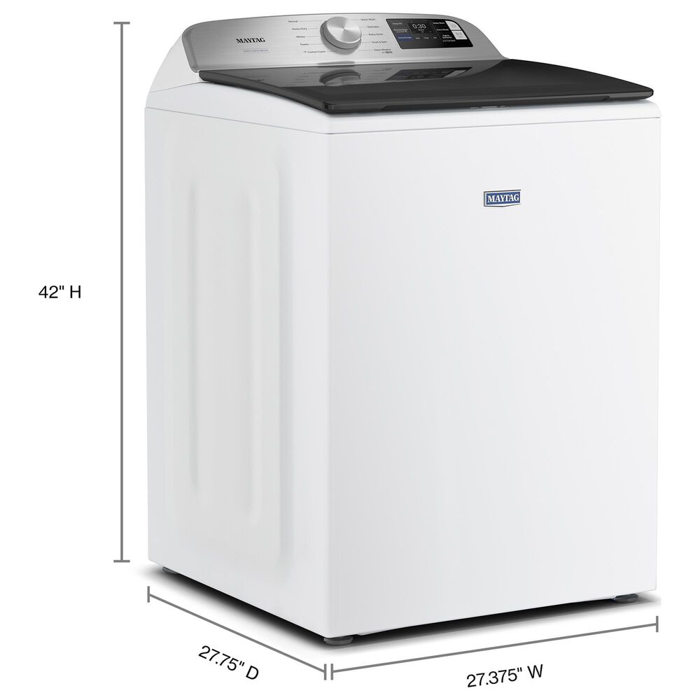 Maytag 5.3 Cu. Ft. Top Load Smart Washer with Extra Power in White, , large