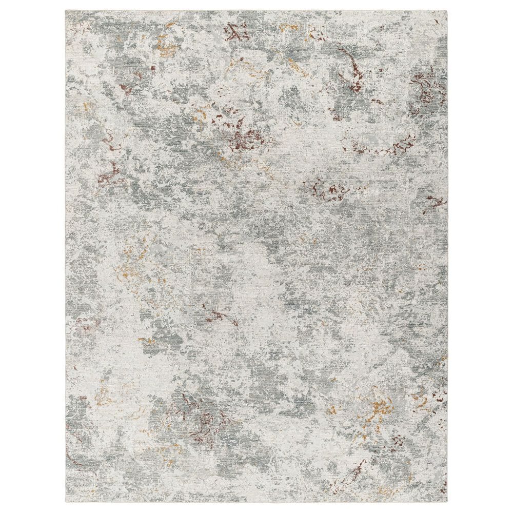 Surya Dresden White, Gray, Medium Gray, Light Slate, Rust and Mustard 10" x 13"11" Area Rug, , large