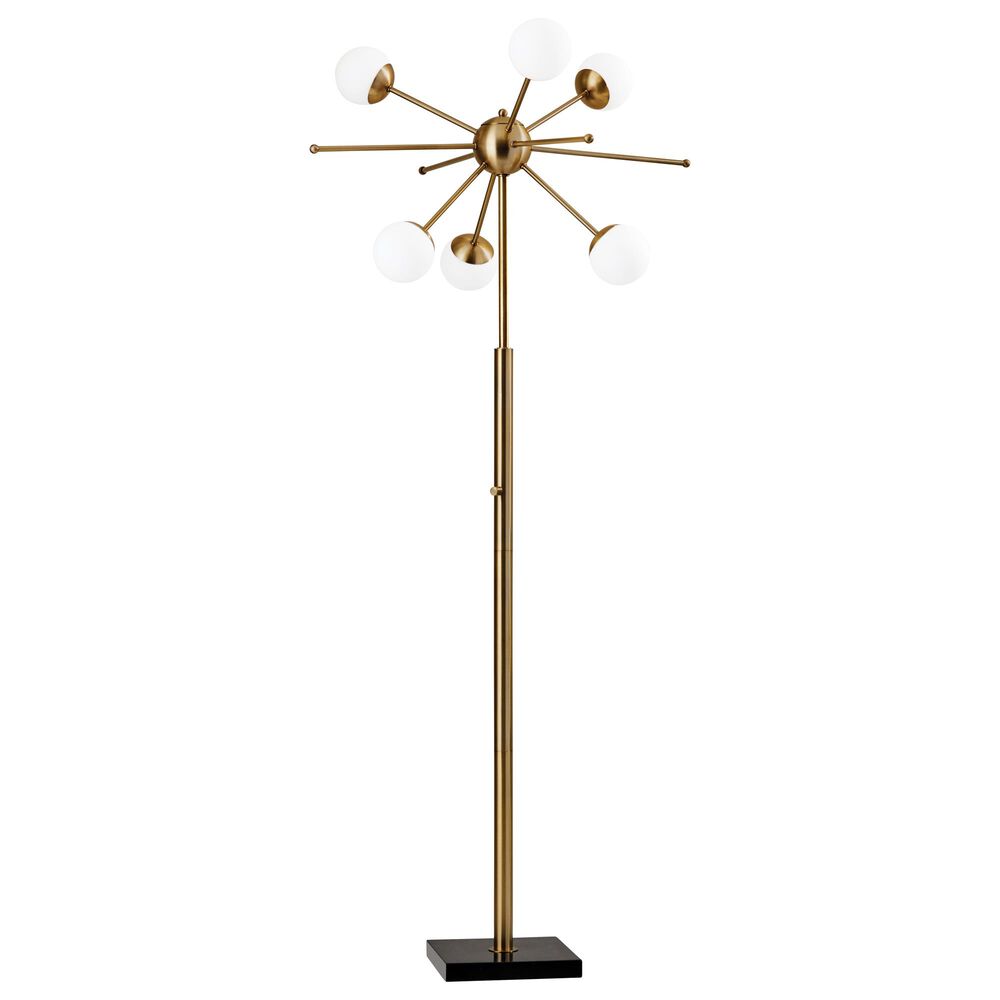 37B Doppler LED Floor Lamp in Antique Brass, , large