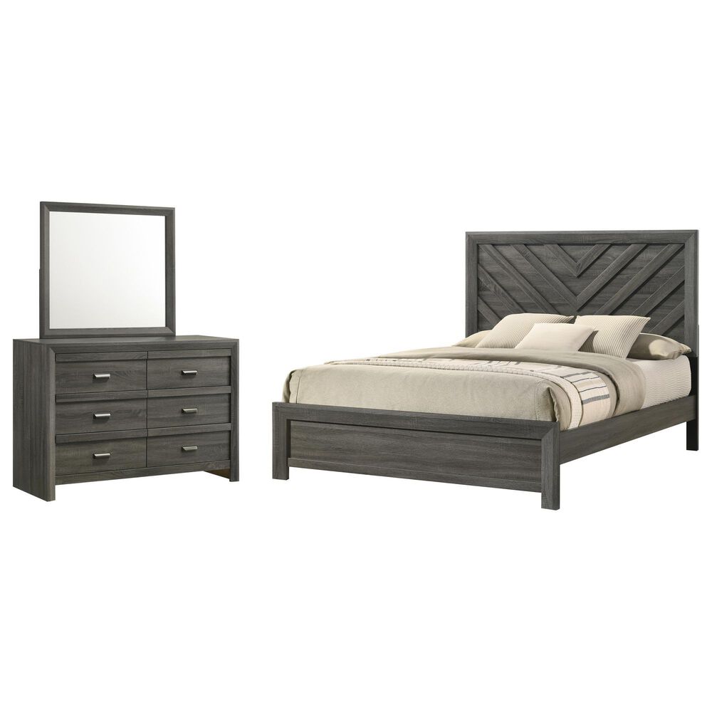 Crown Mark Valor 3-Piece Queen Bedroom Set in Gray, , large