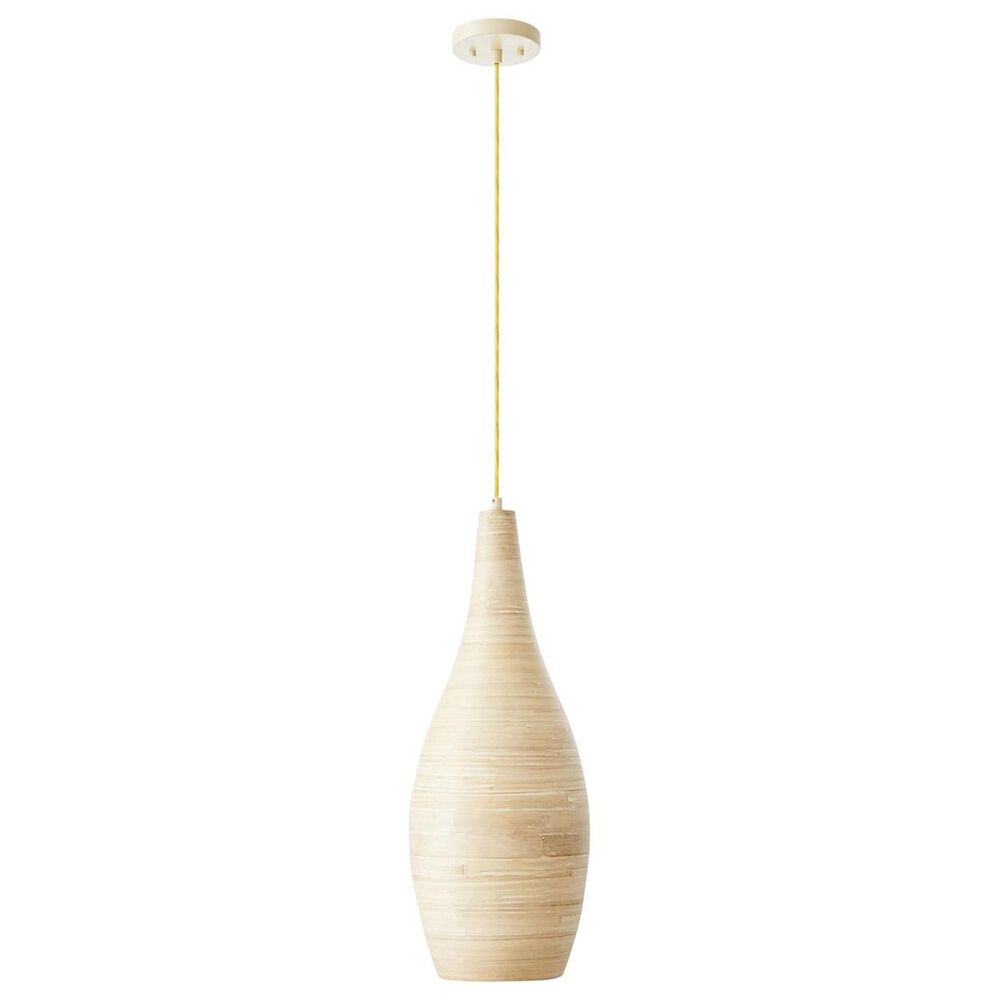 Savoy House Jean 1-Light Pendant in Natural and Brass, , large