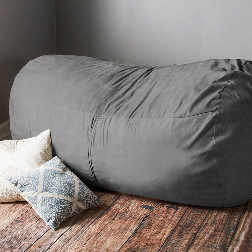 Jaxx 7&#39; Giant Bean Bag Sofa in Charcoal, , large