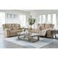 Ashley Tip-Off Power Reclining Loveseat with Adjustable Headrest in Wheat, , large
