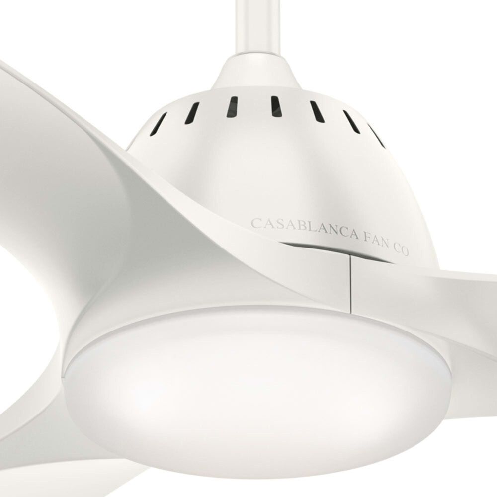 Hunter Wisp 52&quot; Ceiling Fan with LED Light in Fresh White, , large