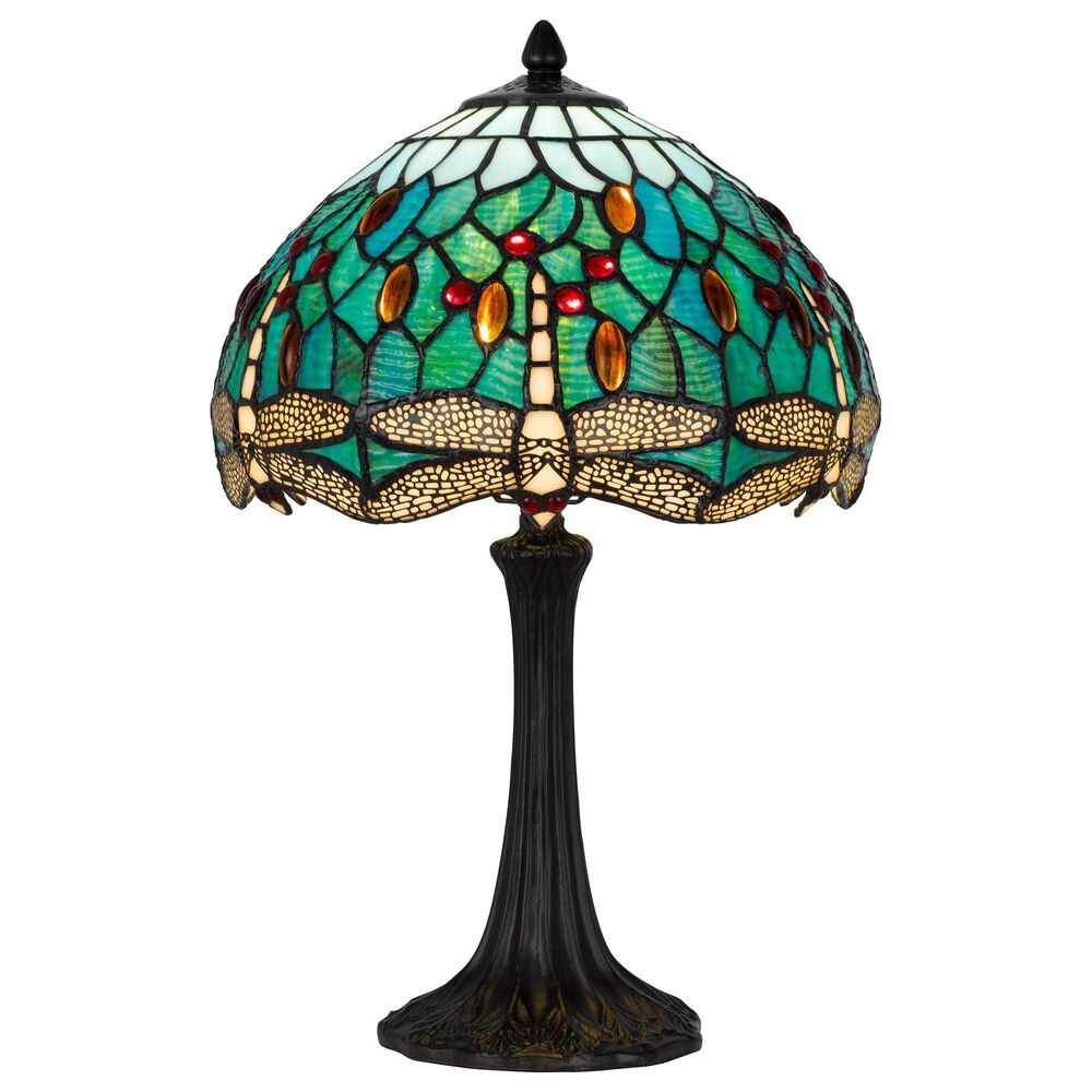 Cal Lighting Emerald Tiffany Table Lamp in Bronze, , large