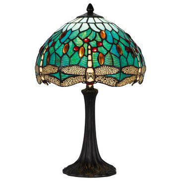 Cal Lighting Emerald Tiffany Table Lamp in Bronze, , large