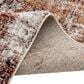 Central Oriental Oklahoma Koda 7"10" x 9"10" White Sand and Dark Rust Area Rug, , large