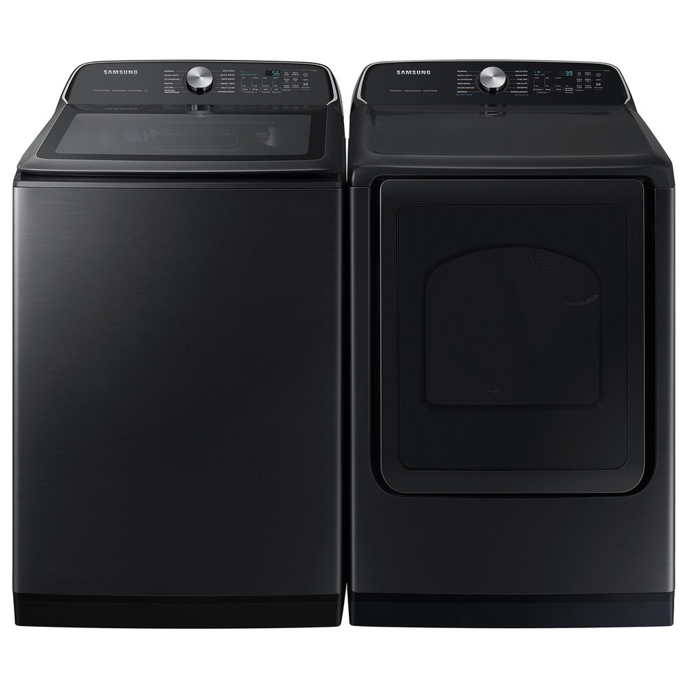 Samsung 5.4 Cu. Ft.  Washer and 7.4 Cu. Ft. Gas Dryer in Black , , large
