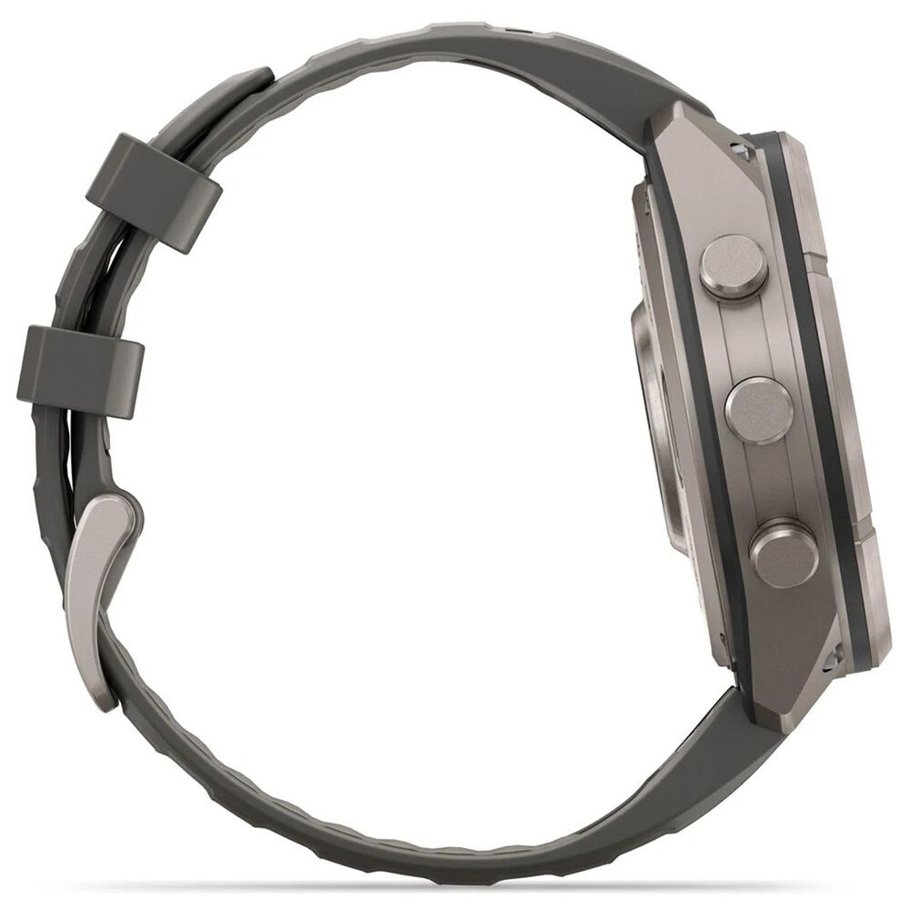 Garmin fenix 9 Pro inReach Solar Smartwatch 47mm Titanium with Pebble Gray and Silver Gray Silicone Band, , large
