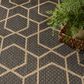 Nourison Horizon HOZ01 Charcoal 9" x 12" Indoor/Outdoor Area Rug, , large