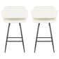 LumiSource Margarite Counter Stool with Cream Cushion in Black (Set of 2), , large