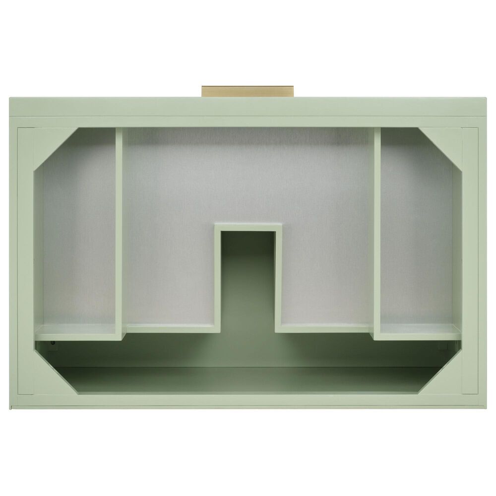 James Martin Vanities Emmeline 36" Single Vanity, Pistachio w/ 3 CM Parisien Bleu Top, , large