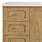 James Martin Vanities Laurent 60" Single Bathroom Vanity in Light Natural Oak with 3 cm Arctic Fall Solid Surface Top and Rectangular Sink, , large