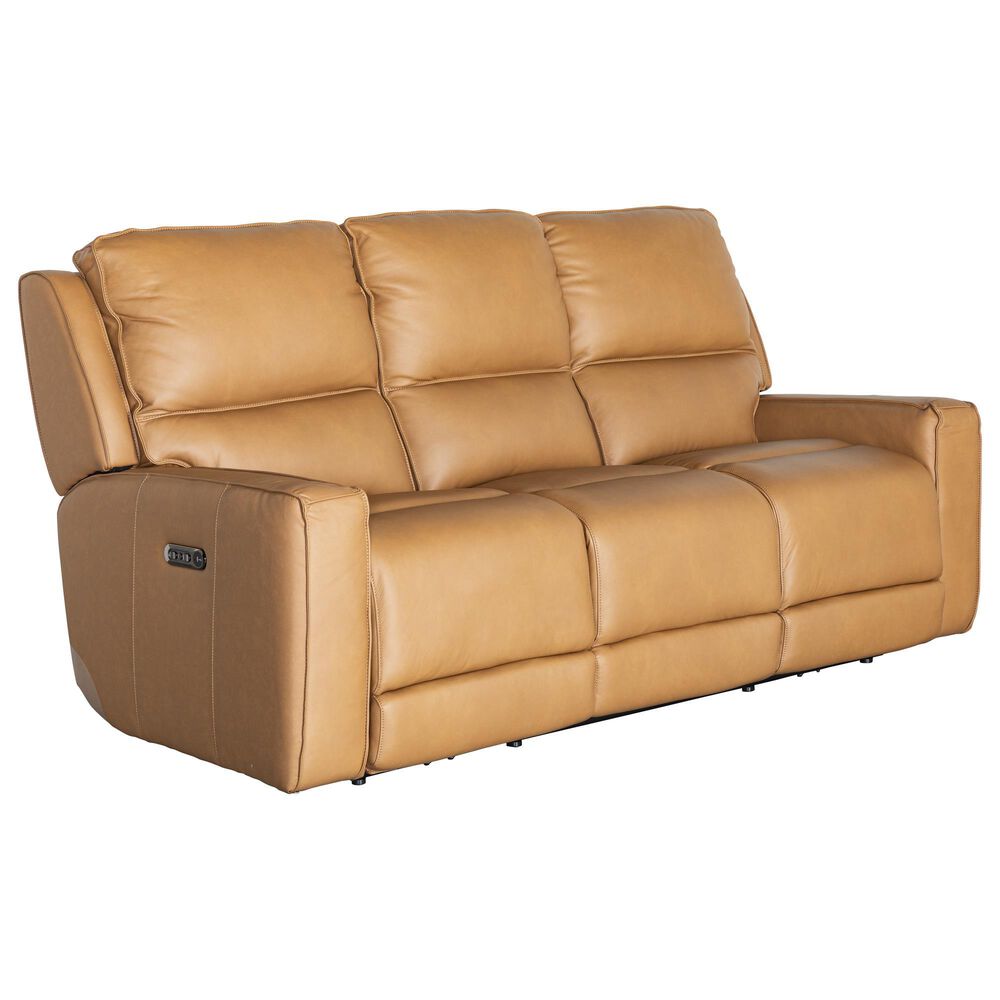Bassett P2 ZG Leather Reclining Sofa in Antelope, , large