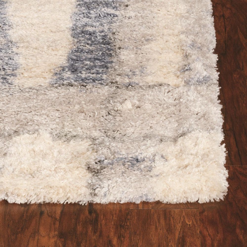 Kas Oriental Rugs Merino Cityscape 3&#39;9&quot; x 5&#39;11&quot; Ivory and Blue Area Rug, , large