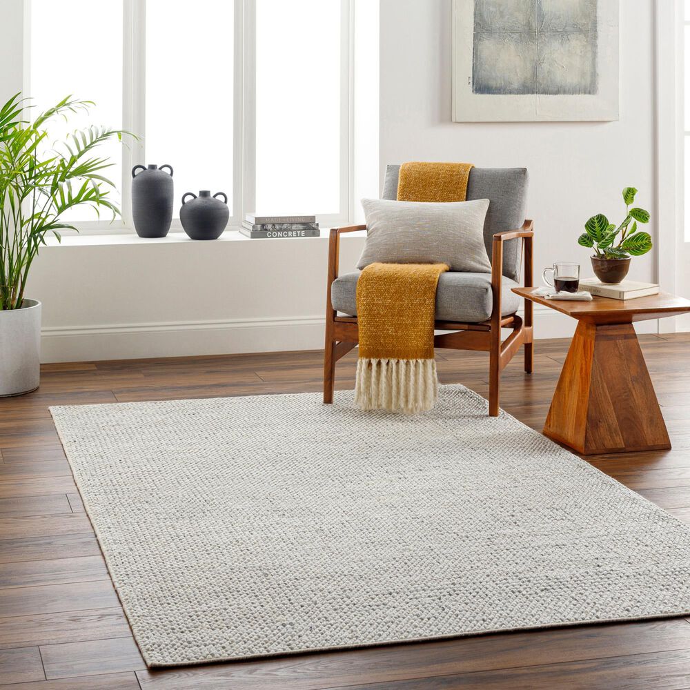 Surya Reika Off-White, Light Slate and Black 10&#39; x 14&#39; Indoor/Outdoor Area Rug, , large