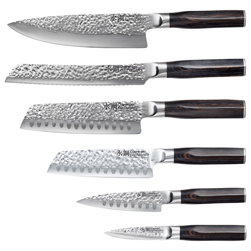 Power A Shi 7-Piece Knife Block Set in Stainless Steel, , large