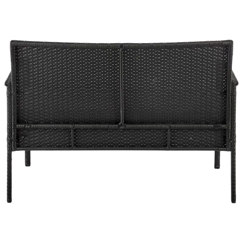 Dayton Noli 4-Piece Patio Conversation Set with Cream Cushion in Black, , large