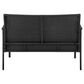 Dayton Noli 4-Piece Patio Conversation Set with Cream Cushion in Black, , large