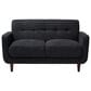 Baxton Studio Allister Stationary Loveseat in Dark Grey, , large