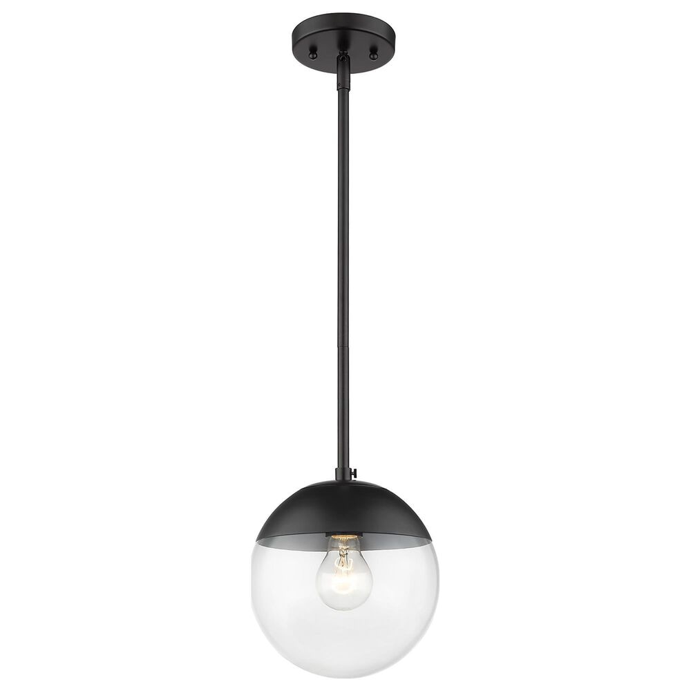 Golden Lighting Dixon Small Pendant with Rod in Matte Black, , large