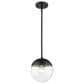 Golden Lighting Dixon Small Pendant with Rod in Matte Black, , large