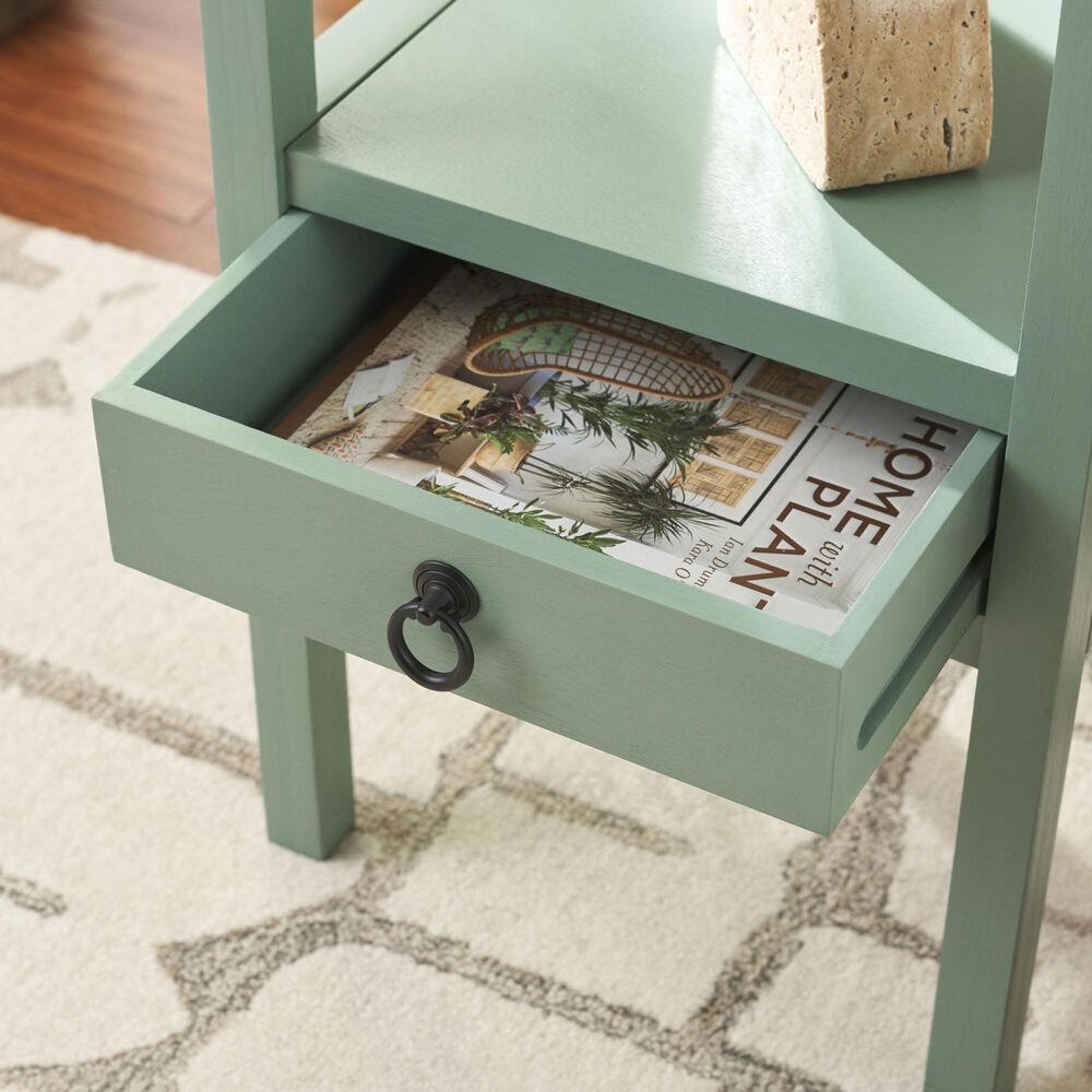 Safavieh Darlyn One Drawer Accent Table in Sage Green, , large