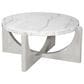 Bassett Mirror Gavin Round Cocktail Table in Driftwood and White, , large