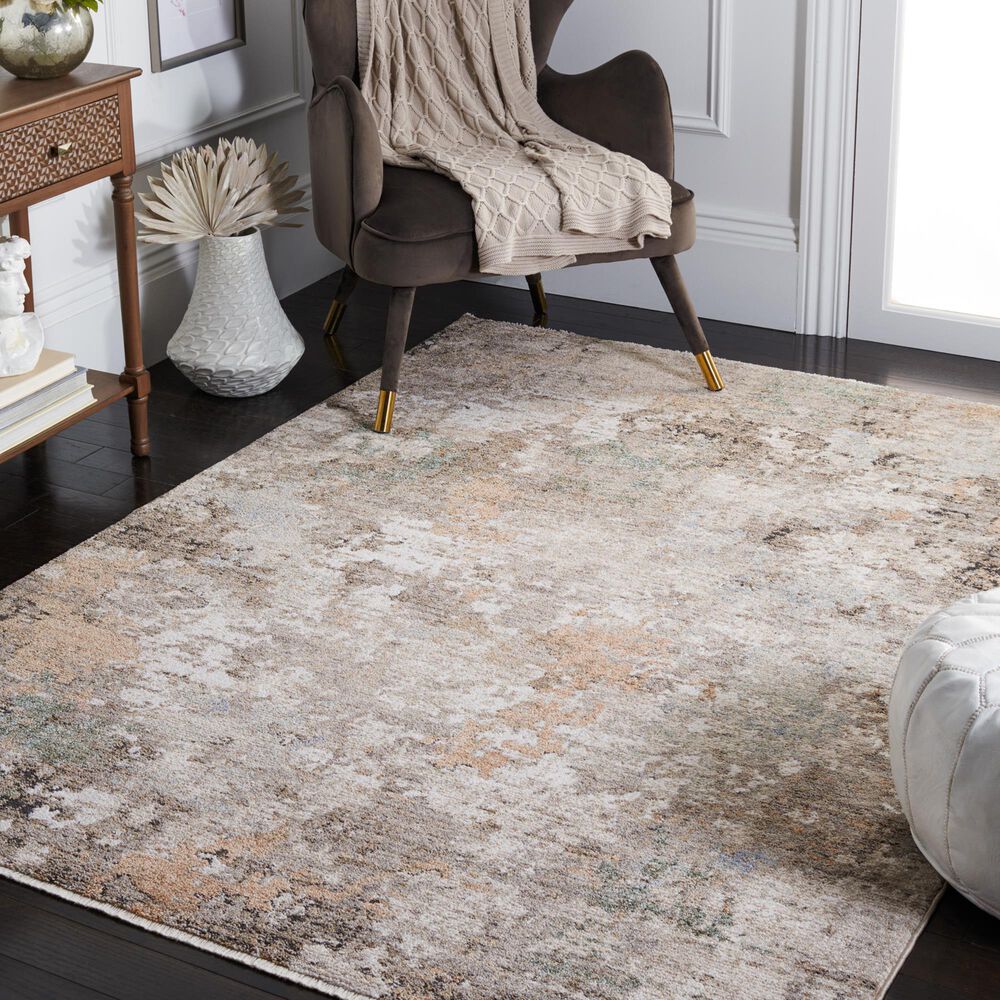 Safavieh Jasmine 5&#39;3&quot; x 7&#39;7&quot; Grey and Gold Area Rug, , large