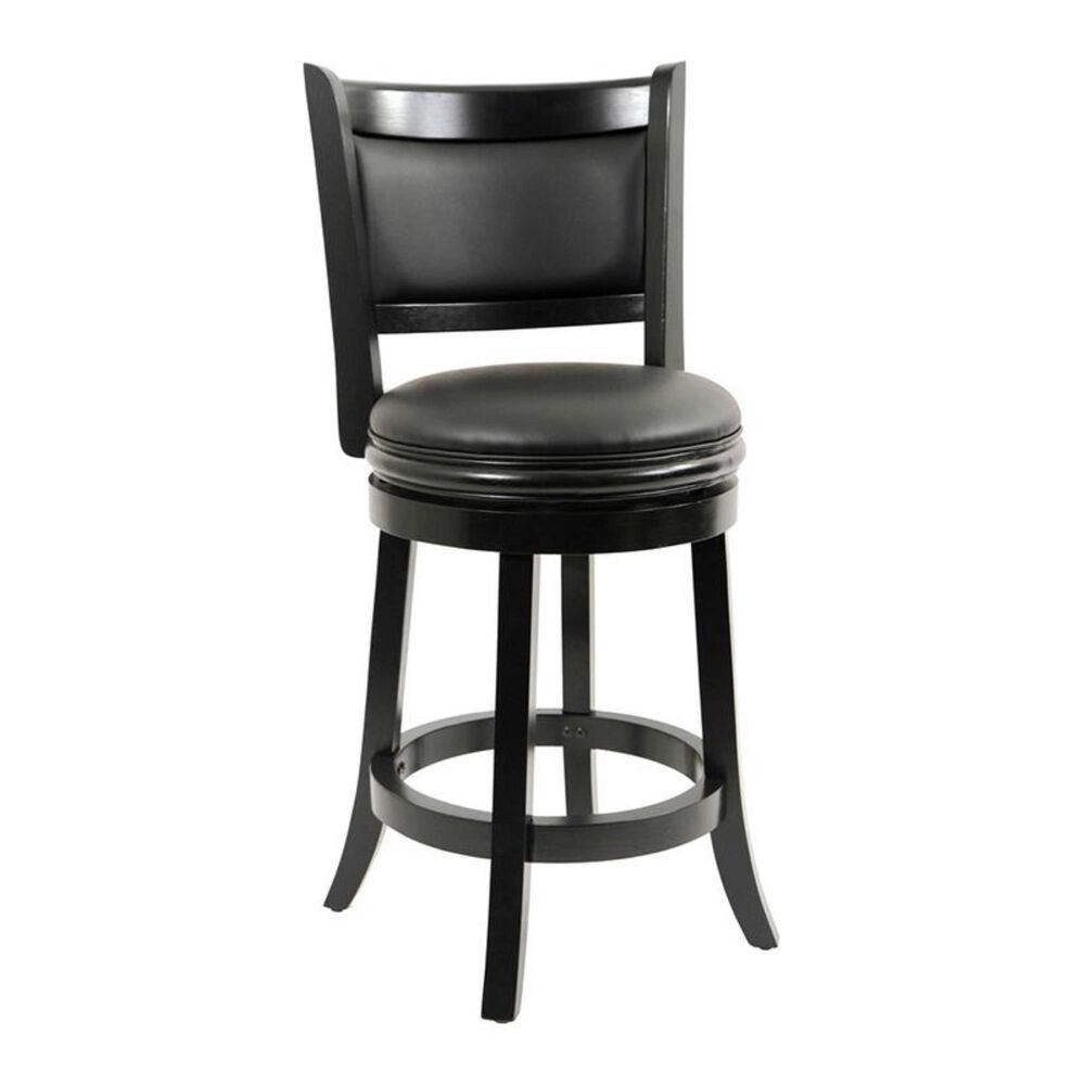 Boraam Industries 24" Augusta Swivel Stool in Black, , large