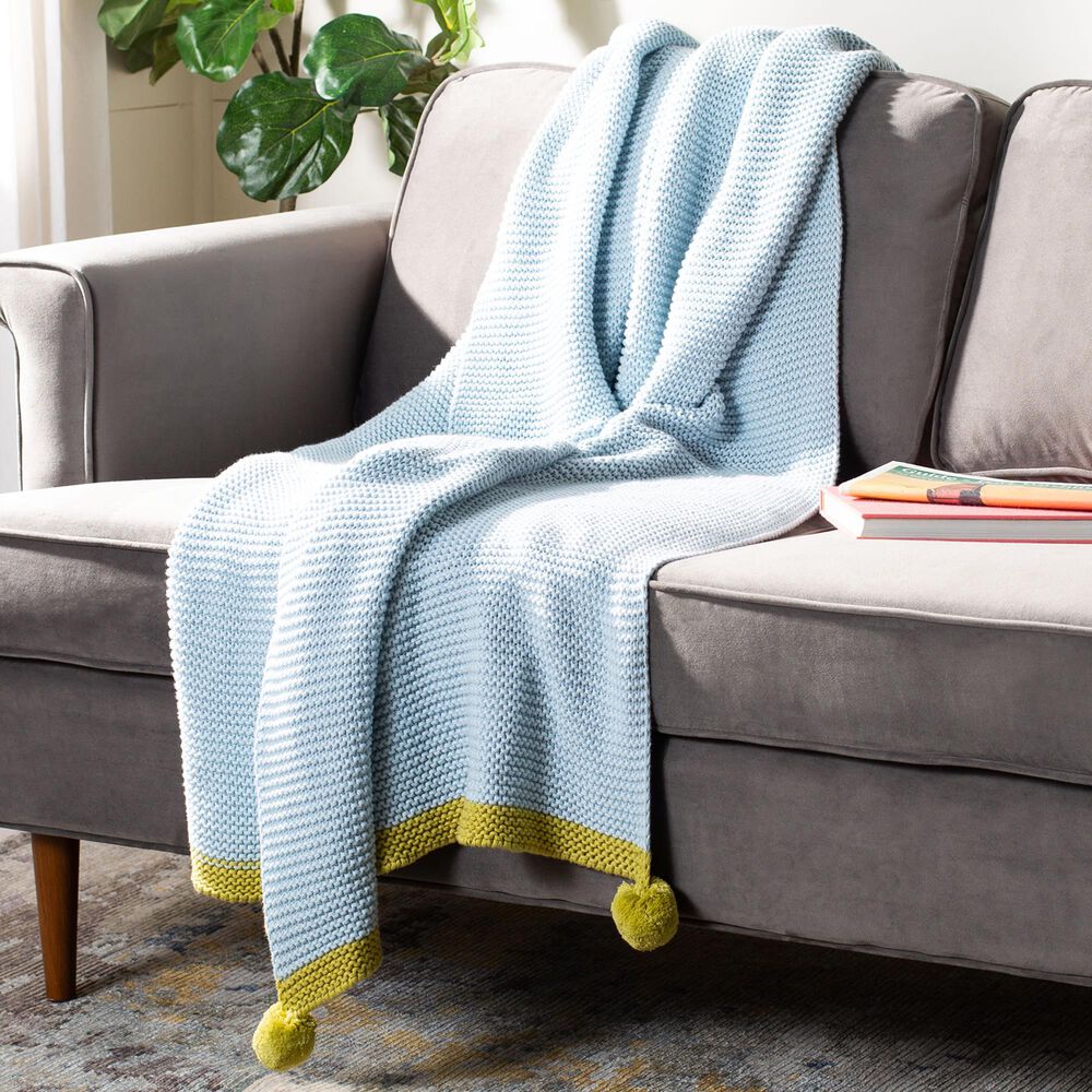 Safavieh Runi 50" x 60" Throw in Blue and Green, , large
